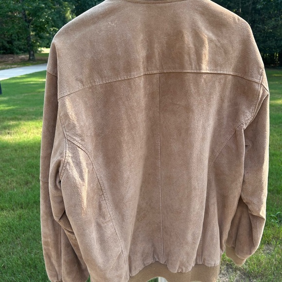 Boston Harbour Outdoor Wear Suede Leather Bomber Jacket Large/T EUC - Picture 4 of 9